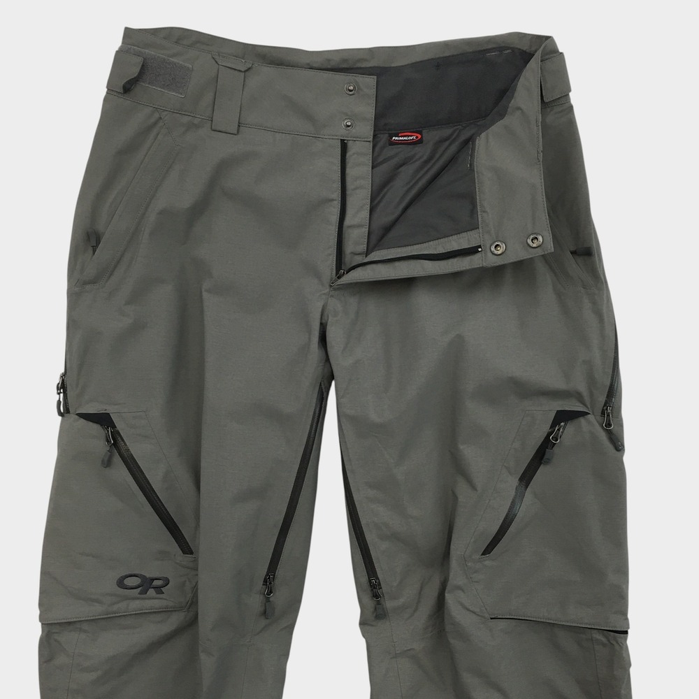 Outdoor Research Mens‎ Gray Gore-Tex Primaloft Recco Ski Snowboard Pants Size M